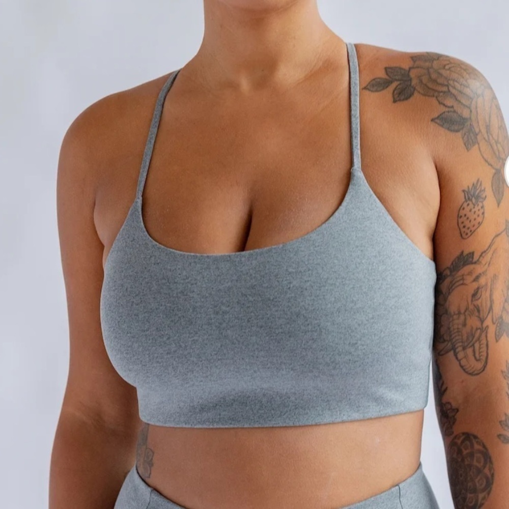 Girlfriend Collective Float Juliet scrappy low impact bra NWT gray